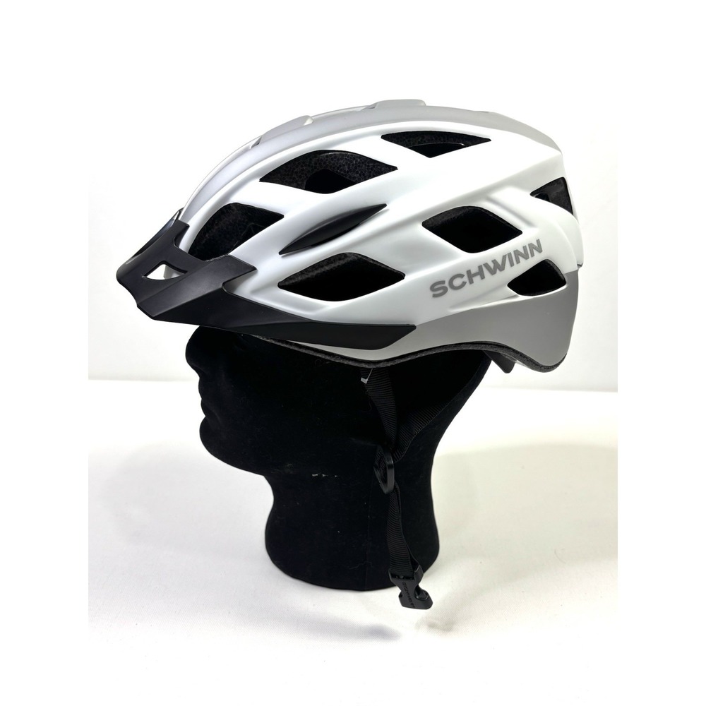 Schwinn Bike Helmet Adult Adjustable Silver Black Cycling Safety